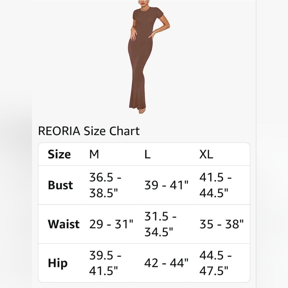 REORIA Crew Neck Lounge Maxi Dress #1029 - Picture 9 of 11